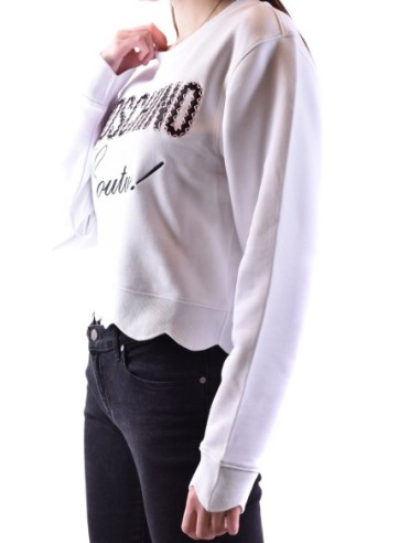 Moschino sweat femme blanc imprimé moderne | choixmode.fr