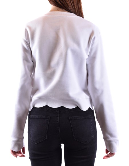 Moschino sweat femme blanc imprimé moderne | choixmode.fr