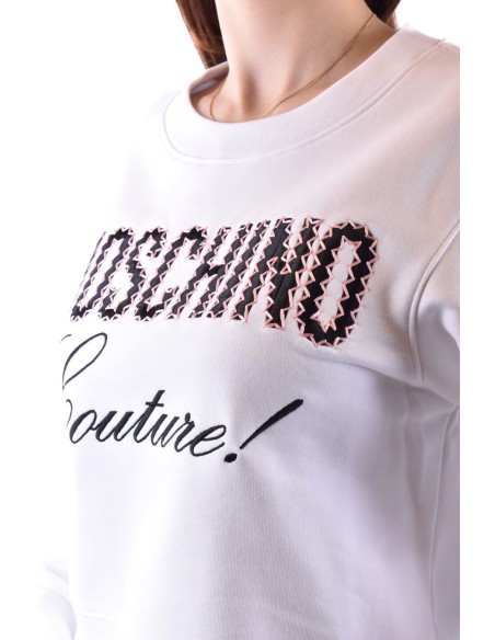 Moschino sweat femme blanc imprimé moderne | choixmode.fr