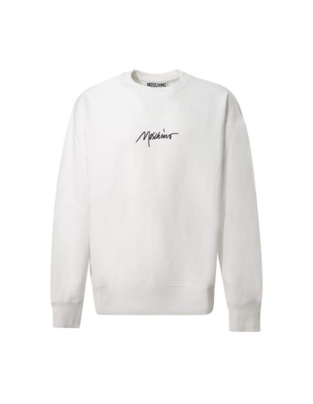 Moschino sweat homme blanc imprimé graphique | choixmode.fr