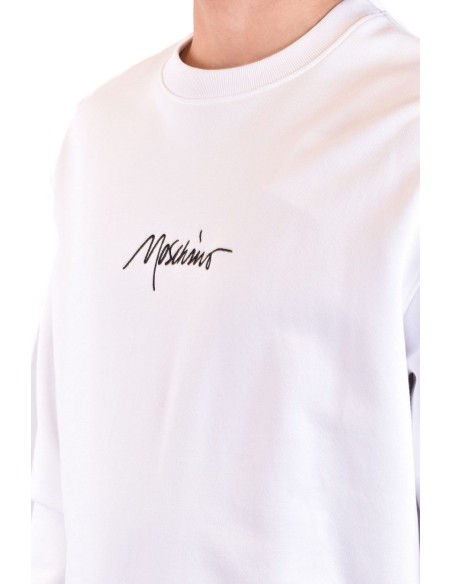 Moschino sweat homme blanc imprimé graphique | choixmode.fr