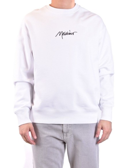 Moschino sweat homme blanc imprimé graphique | choixmode.fr
