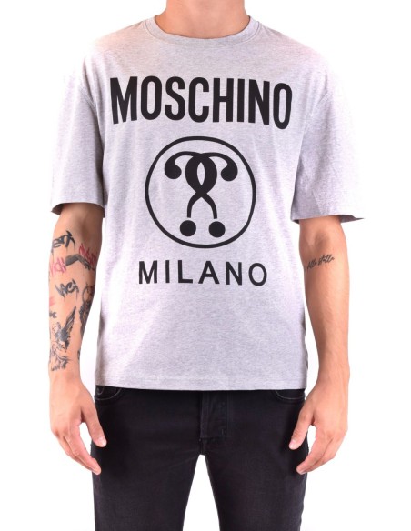 Moschino t-shirt homme gris motif urbain | choixmode.fr