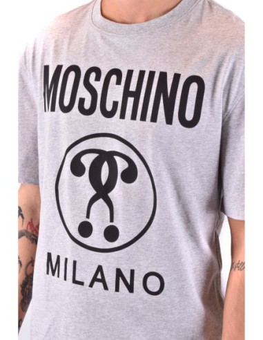 Moschino t-shirt homme gris motif urbain | choixmode.fr