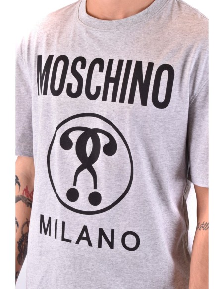 Moschino t-shirt homme gris motif urbain | choixmode.fr