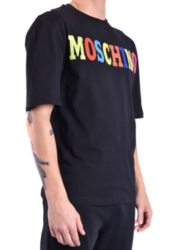 Moschino t-shirt homme noir imprimé moderne | choixmode.fr