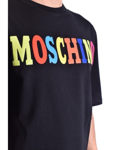 Moschino t-shirt homme noir imprimé moderne | choixmode.fr