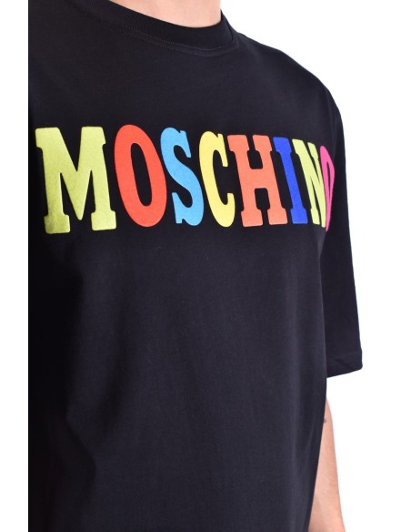 Moschino t-shirt homme noir imprimé moderne | choixmode.fr