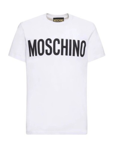 Moschino t-shirt homme blanc signature iconique | choixmode.fr