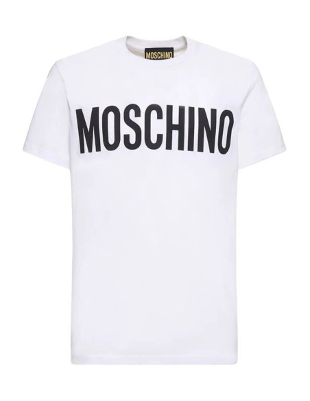 Moschino t-shirt homme blanc signature iconique | choixmode.fr