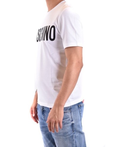 Moschino t-shirt homme blanc signature iconique | choixmode.fr