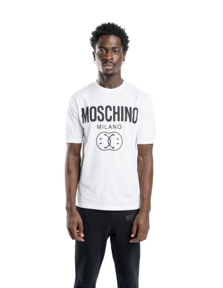 Moschino t-shirt homme blanc print graphique | choixmode.fr