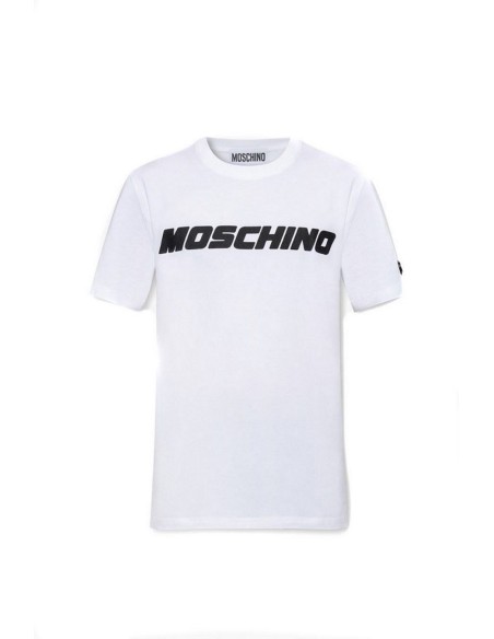 Moschino t-shirt homme blanc logo central | choixmode.fr