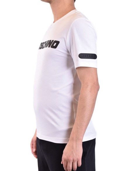 Moschino t-shirt homme blanc logo central | choixmode.fr