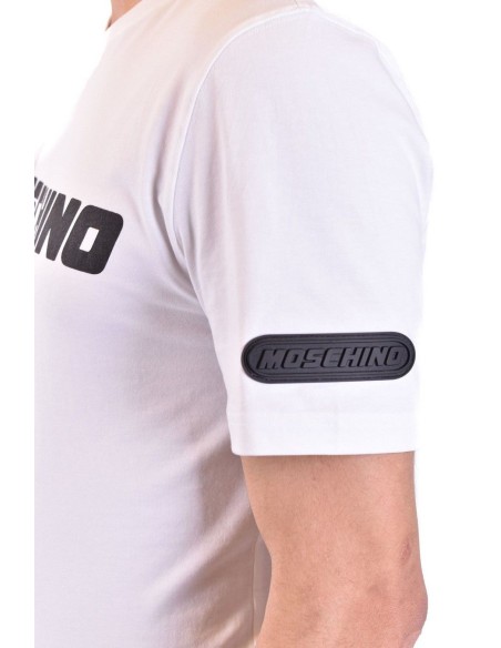 Moschino t-shirt homme blanc logo central | choixmode.fr