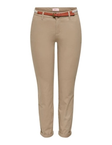 Only pantalon femme marron stretch moderne | choixmode.fr