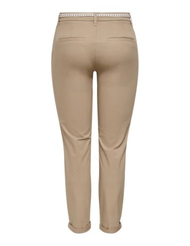 Only pantalon femme marron stretch moderne | choixmode.fr