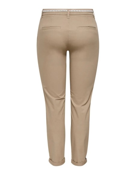 Only pantalon femme marron stretch moderne | choixmode.fr