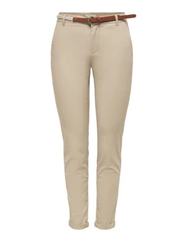 Only pantalon femme beige stretch chic | choixmode.fr
