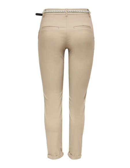 Only pantalon femme beige stretch chic | choixmode.fr