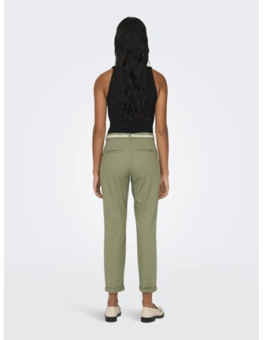 Only pantalon femme vert stretch ajusté | choixmode.fr