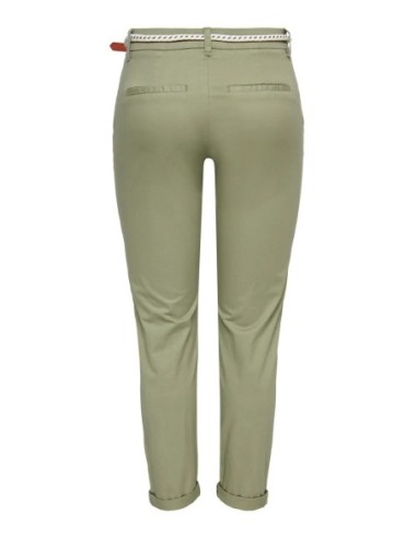 Only pantalon femme vert stretch ajusté | choixmode.fr