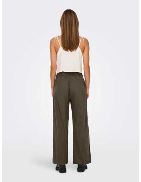 Only pantalon femme marron coton léger | choixmode.fr