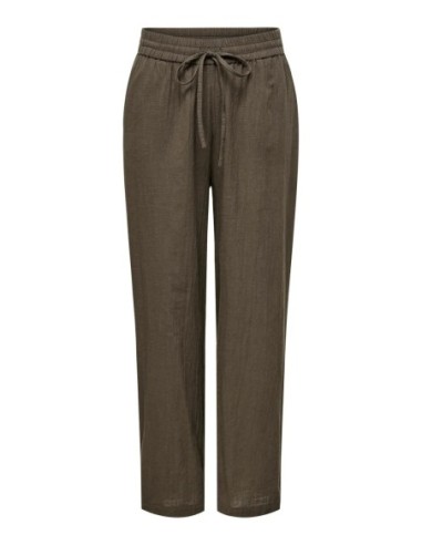 Only pantalon femme marron coton léger | choixmode.fr