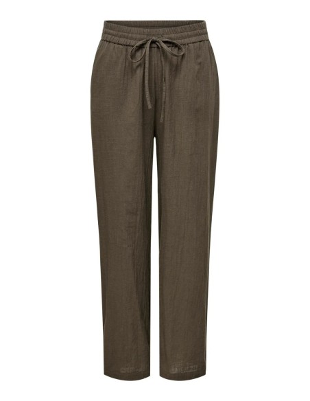 Only pantalon femme marron coton léger | choixmode.fr
