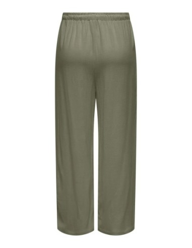 Only pantalon femme vert lin viscose fluide | choixmode.fr