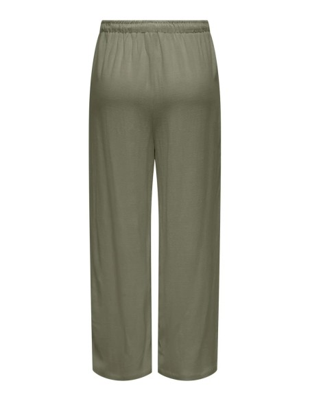 Only pantalon femme vert lin viscose fluide | choixmode.fr