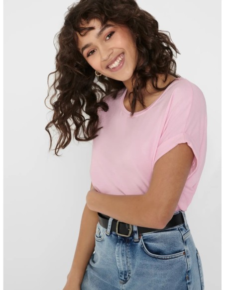 Only t-shirt femme rose clair | choixmode.fr