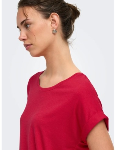 Only t-shirt femme rouge vif | choixmode.fr