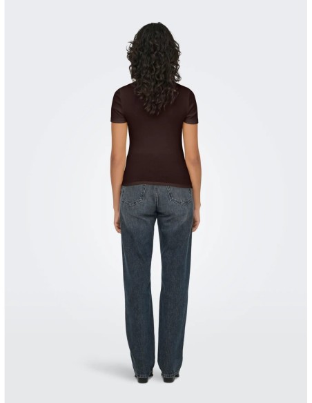 Only t-shirt femme marron doux | choixmode.fr