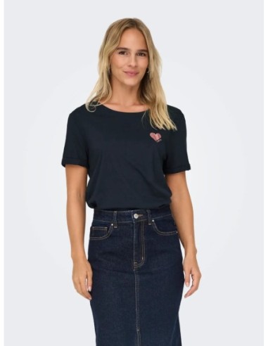 Only t-shirt femme bleu coton | choixmode.fr