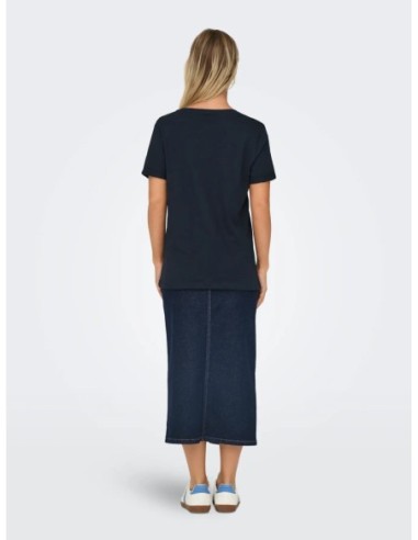 Only t-shirt femme bleu coton | choixmode.fr