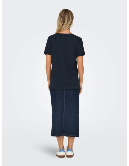 Only t-shirt femme bleu coton | choixmode.fr