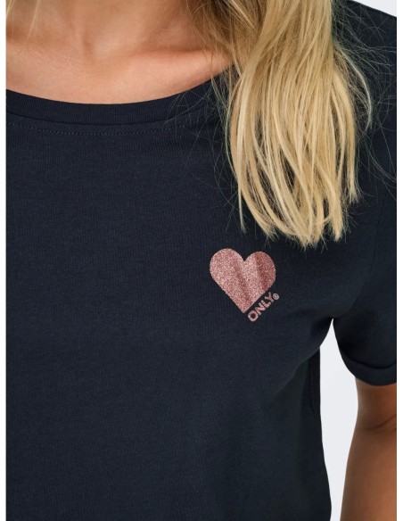 Only t-shirt femme bleu coton | choixmode.fr