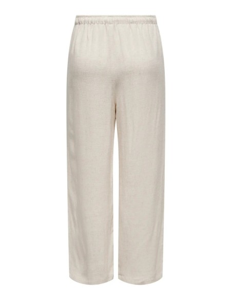 Only pantalon femme beige lin | choixmode.fr
