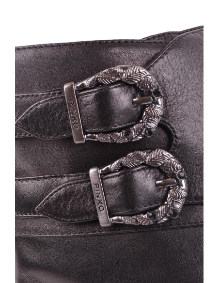 Pinko bottes femme noires cuir | choixmode.fr