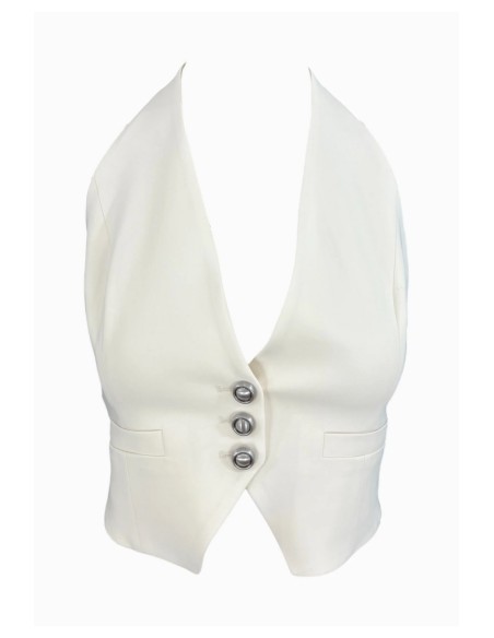 Pinko gilet femme blanc moderne | choixmode.fr
