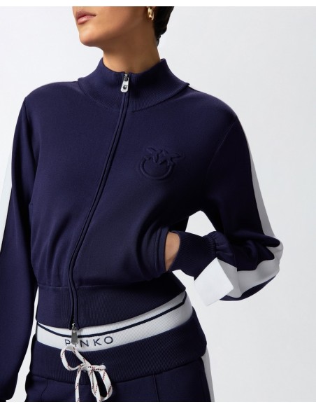 Pinko sweat femme bleu zippé | choixmode.fr