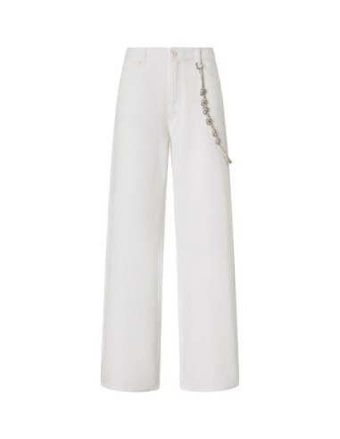 Pinko pantalon femme blanc lyocell | choixmode.fr