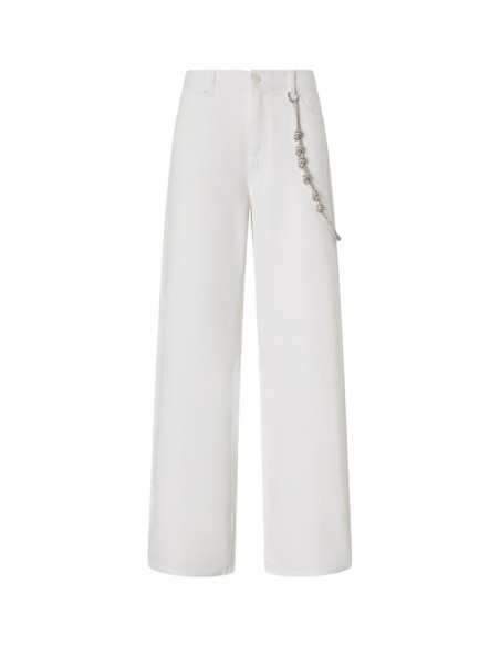 Pinko pantalon femme blanc lyocell | choixmode.fr