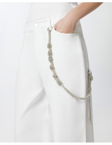Pinko pantalon femme blanc lyocell | choixmode.fr