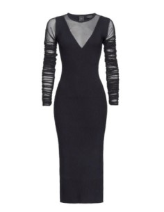 Pinko robe femme noire fluide | choixmode.fr