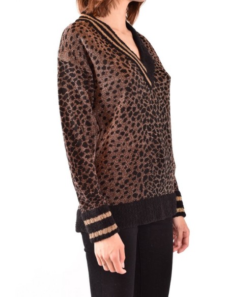 Pinko pull femme marron léopard | choixmode.fr