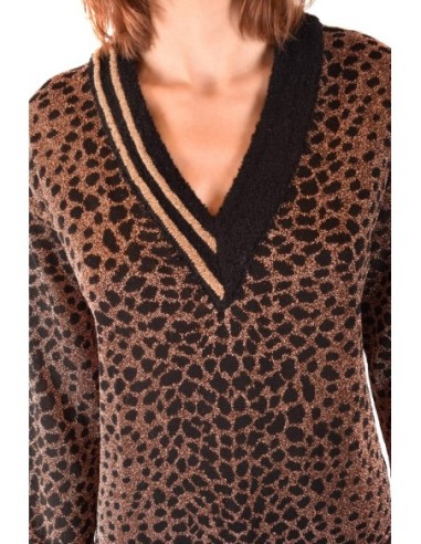 Pinko pull femme marron léopard | choixmode.fr