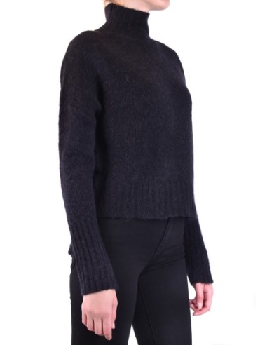 Pinko pull femme noir laine col montant | choixmode.fr