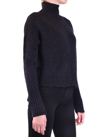 Pinko pull femme noir laine col montant | choixmode.fr